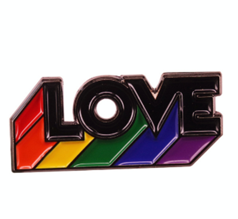 Title 5, Stylish Love Equality Rainbow Gay Pride Badge