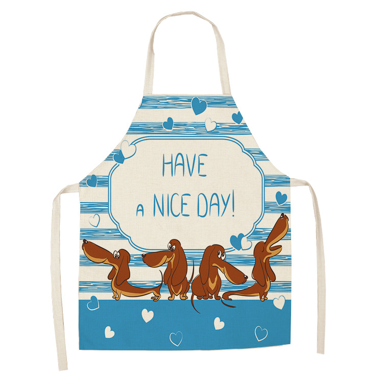 Title 10, Cotton linen cartoon dog apron