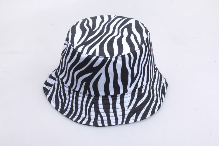 Women's Zebra Pattern  Korean Style Trendy Fisherman Hat
