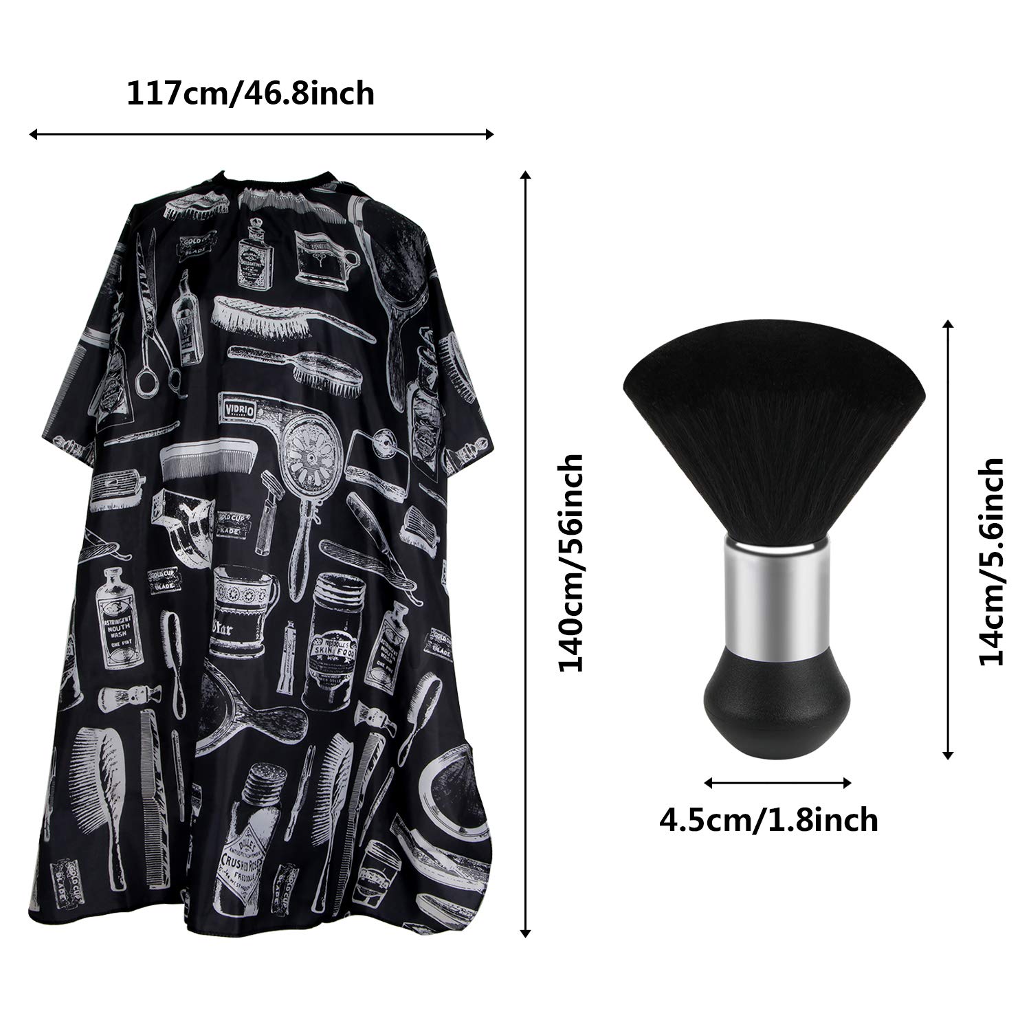 Hair Cutting Barber Cape With Neck Duster Brush Barber Brush Neck Strips Hair Combs Hair Clips, Professional Barber Accessories Cleaning Supplies F... W13767231 - Shop at LoveMi