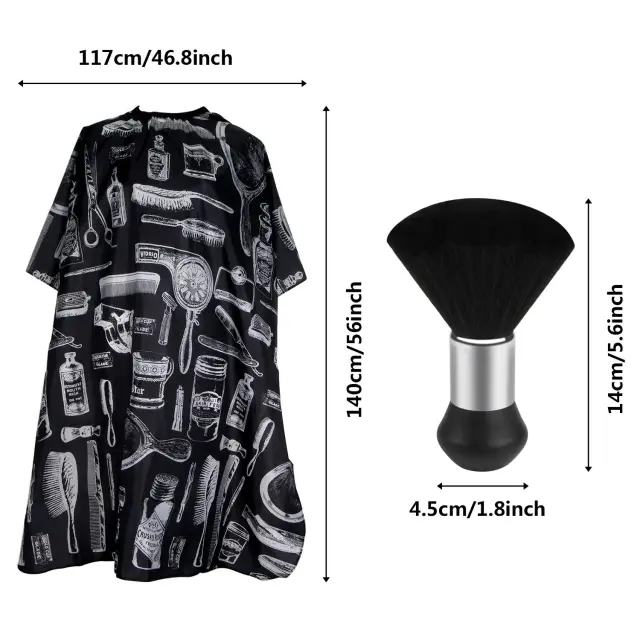 Hair Cutting Barber Cape With Neck Duster Brush Barber Brush Neck Strips Hair Combs Hair Clips, Professional Barber Accessories Cleaning Supplies F... W13767231 - Shop at LoveMi