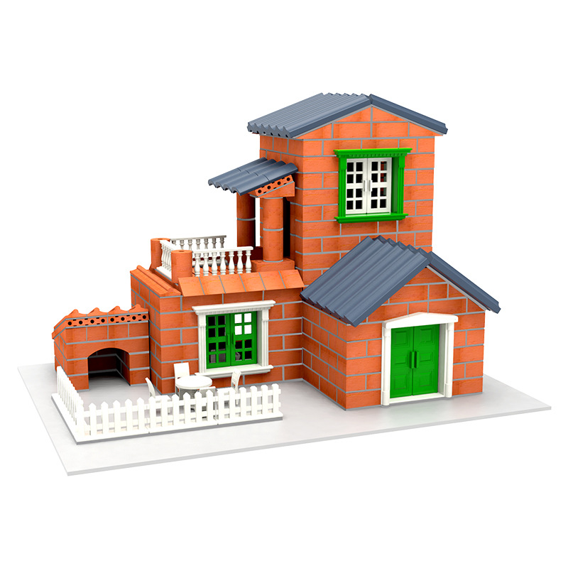 Little Mason Children's Educational Toys Simulation Bricks Handmade Diy Girl Boy Building House