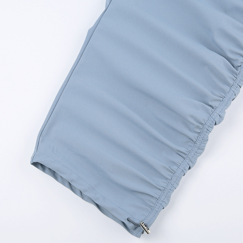 Title 8, Pantalones Casuales de Mujer Gris Azul con Plie...