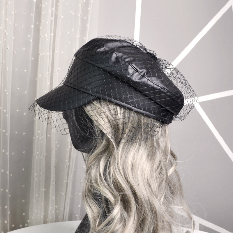 Title 3, Mesh PU leather beret