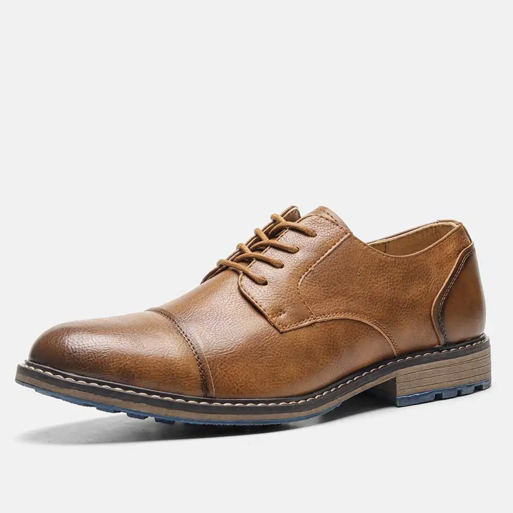 Business Casual Men's Summer Retro Trend Plus Size Leather Shoes