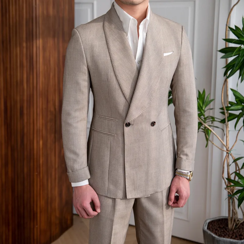 Double-breasted Tuxedo Suit Jacket for Men