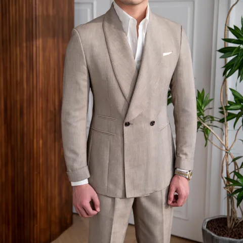 Double-breasted Tuxedo Suit Jacket for Men