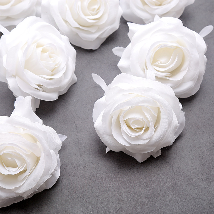 Title 2, Pure White Rose Snow White Simulation Raw Silk ...