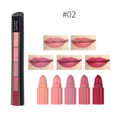 Matte 5-color Lipstick Set Velvet Lip Stick Non-stick Lip Gloss Long Lasting Waterproof Sexy Red Lipstick - 2 Style - View 1