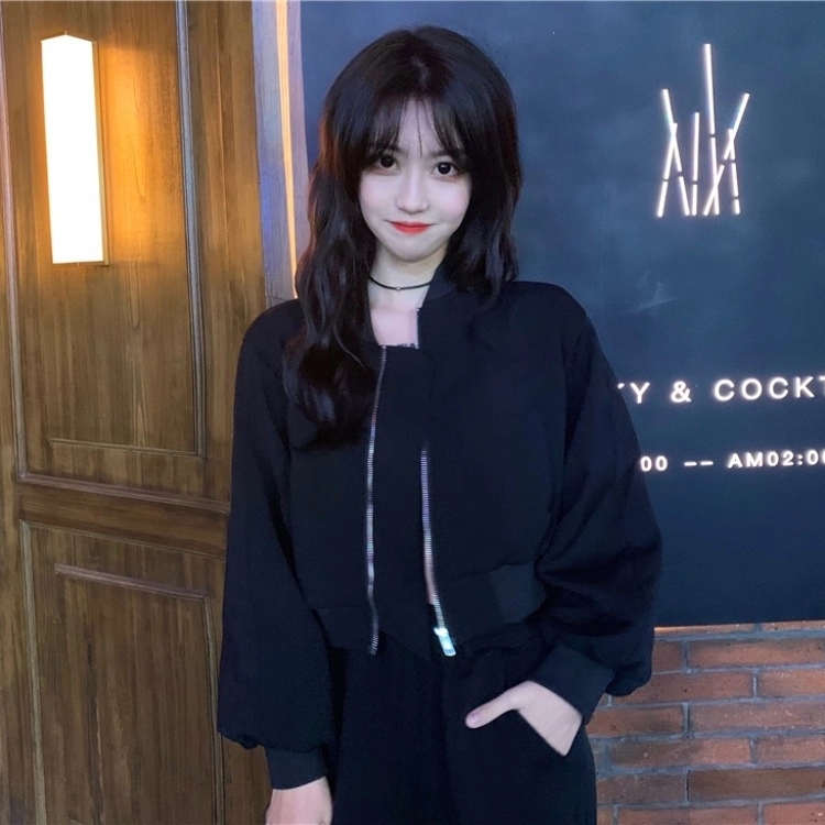 Petite Hong Kong Style Women's Short Baseball Jacket