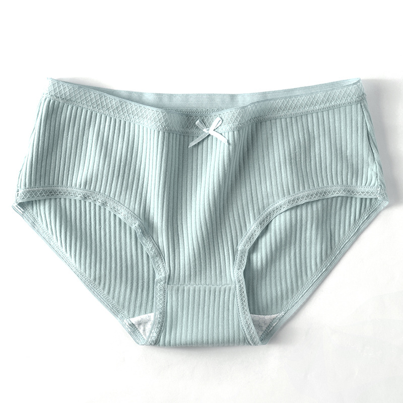 Title 3, Lace Thread Cotton Pure Cotton Mid-waist Briefs