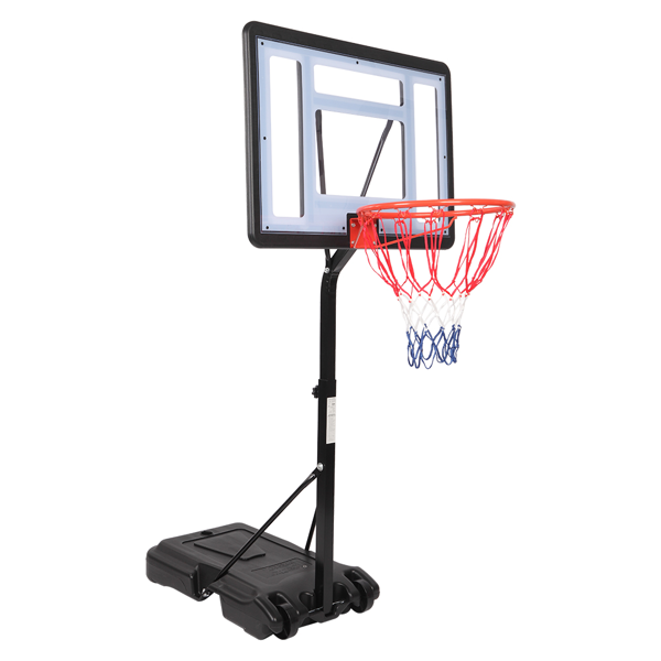 HY-B064S Portable Movable Swimming Pool PVC Transparent Backboard Basketball Stand  Basket Adjustment Height 1.15m-1.35m  Maximum Applicable For 7    Ball