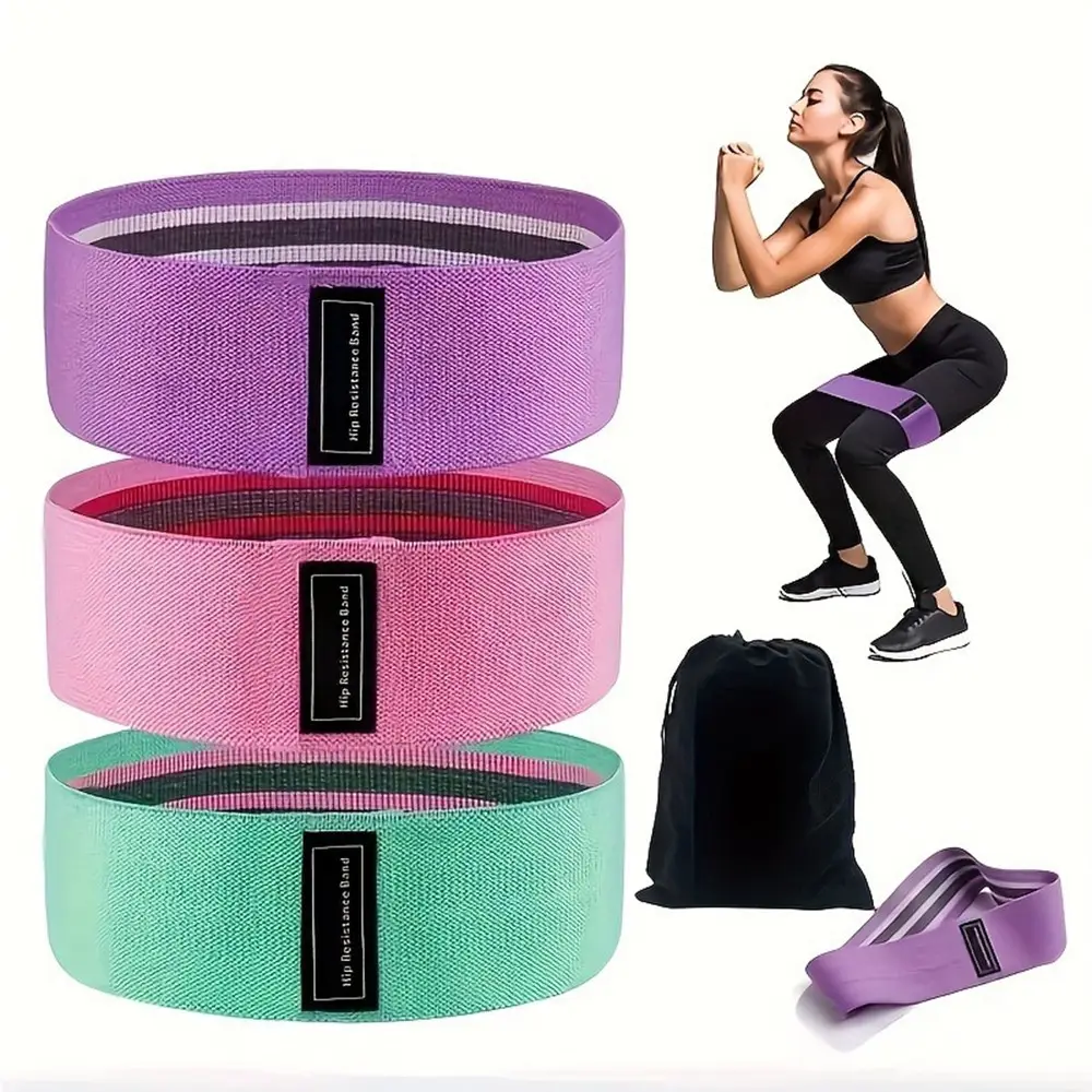 Set Of 3 Resistance Exercise Loop Bands