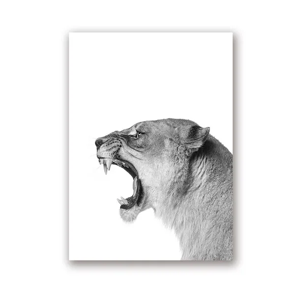 Black And White Animal Abstract Watercolor Painting Wall Poster Decoration Painting Cph2307 - Shop at LoveMi