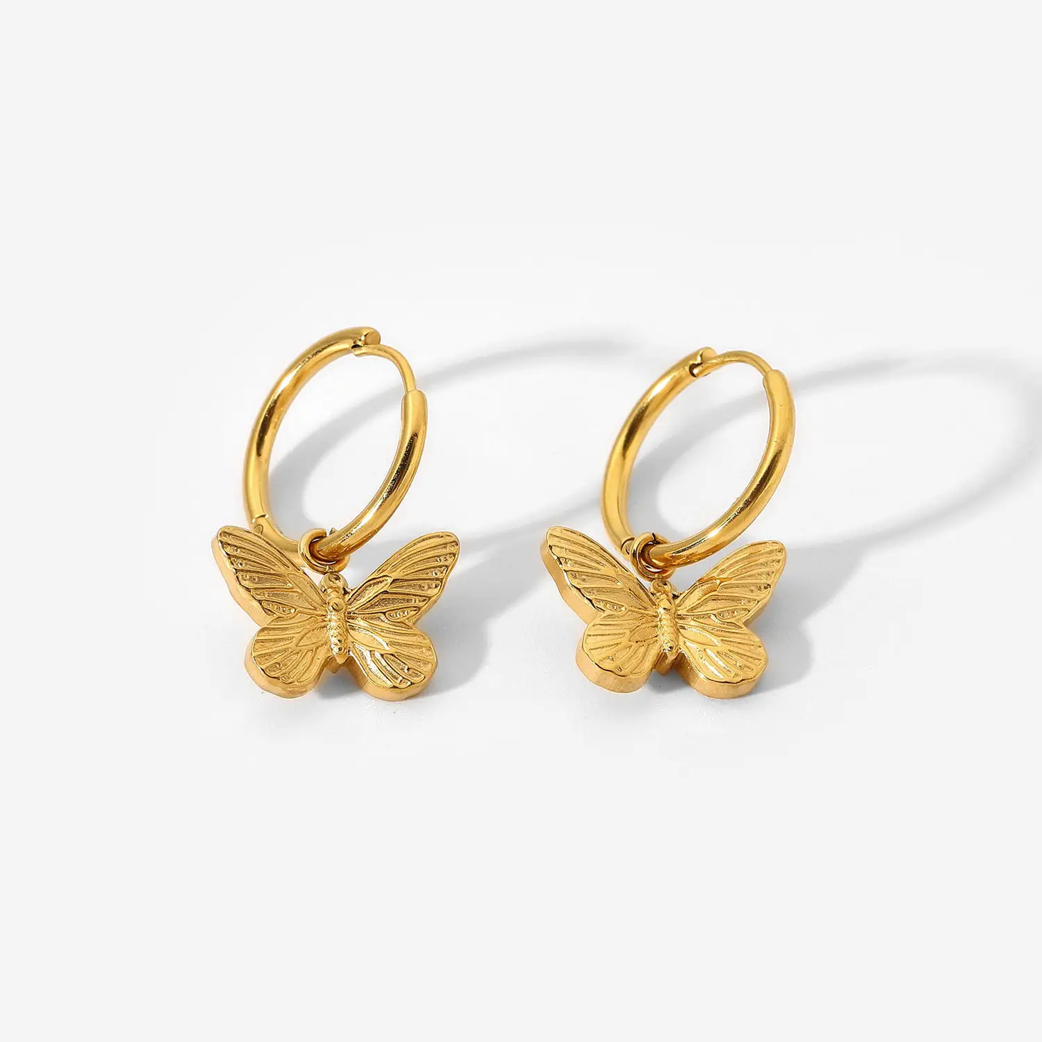 Women's Butterfly Metal Stainless Steel Earrings
