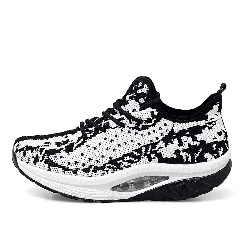 Flying Woven Air Cushion Sneakers Fitness Mom