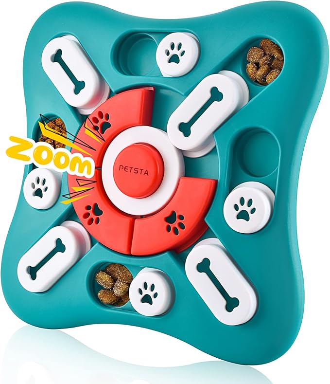 Interactive Dog Puzzle Toy Treat Dispenser For IQ Training Brain