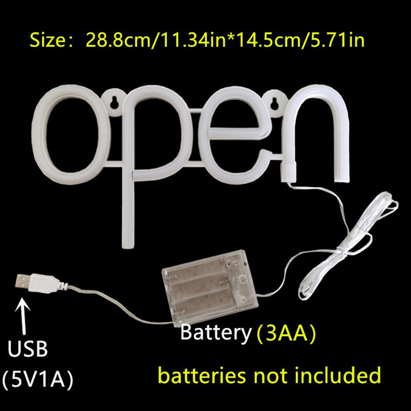 Large Bright LED OPEN WELCOME Shop Sign Neon Hang Display Window — image 5