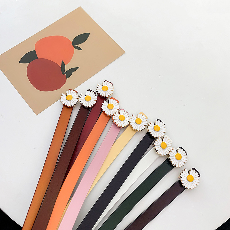 Women's Leather Vintage Daisy Jeans Belt