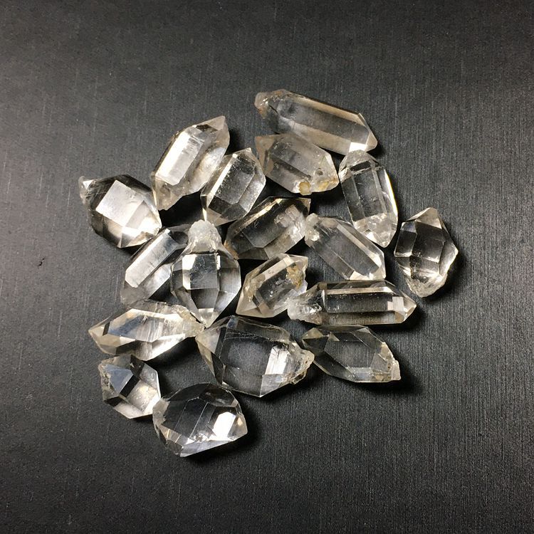 Rough Herkimon Shining Diamond Rainbow Ornament