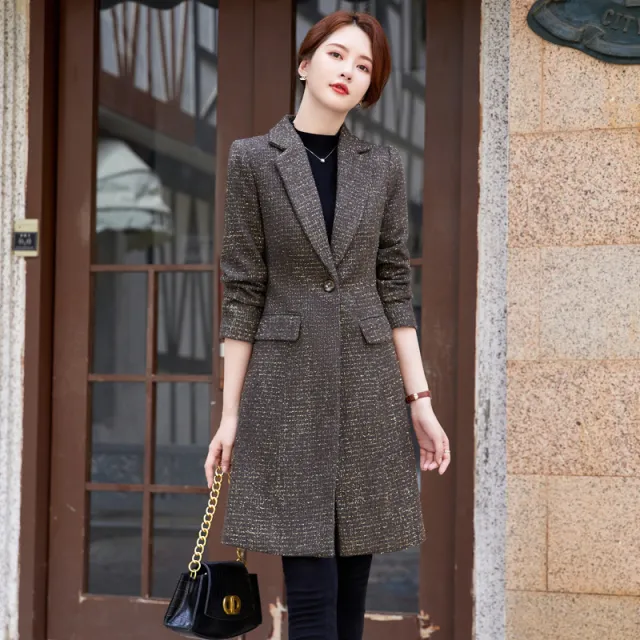 Women's Black Trench Coat Mid length Dark Brown - Shop at LoveMi