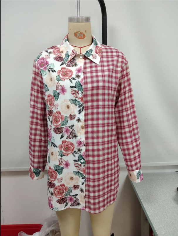 Casual Loose-fitting Single-breasted Shirt Top