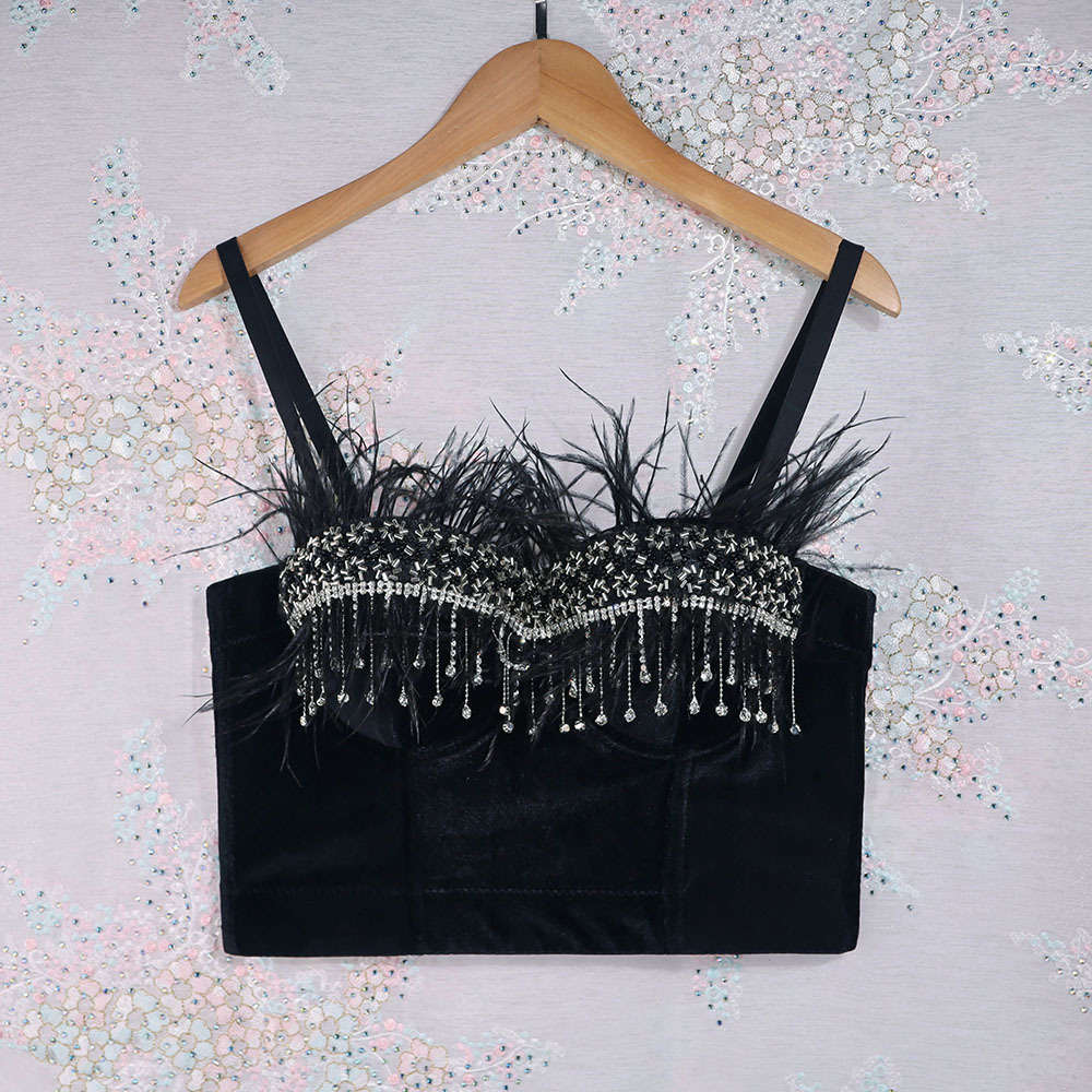 Title 9, Beauty Back Shoulder Strap With Pearl Tassel Wr...