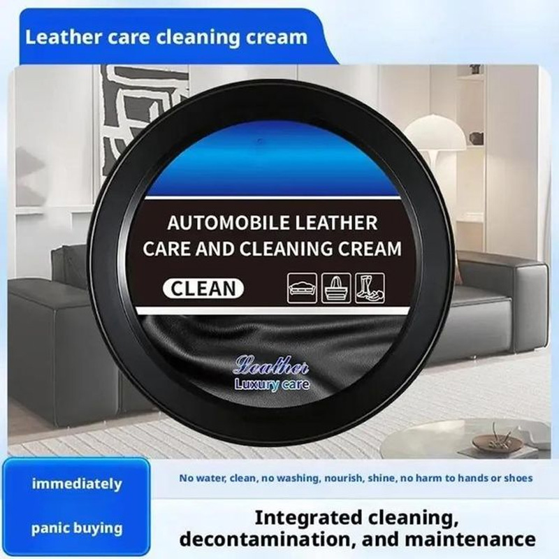 Leather Care Cleaning Paste Multifunctional Leather Polishing Care Cream Lasting Effect Car Interior Refinisher 4