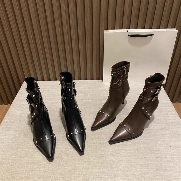 Pointed Toe Stiletto Ankle Boots, picture 3 of 5