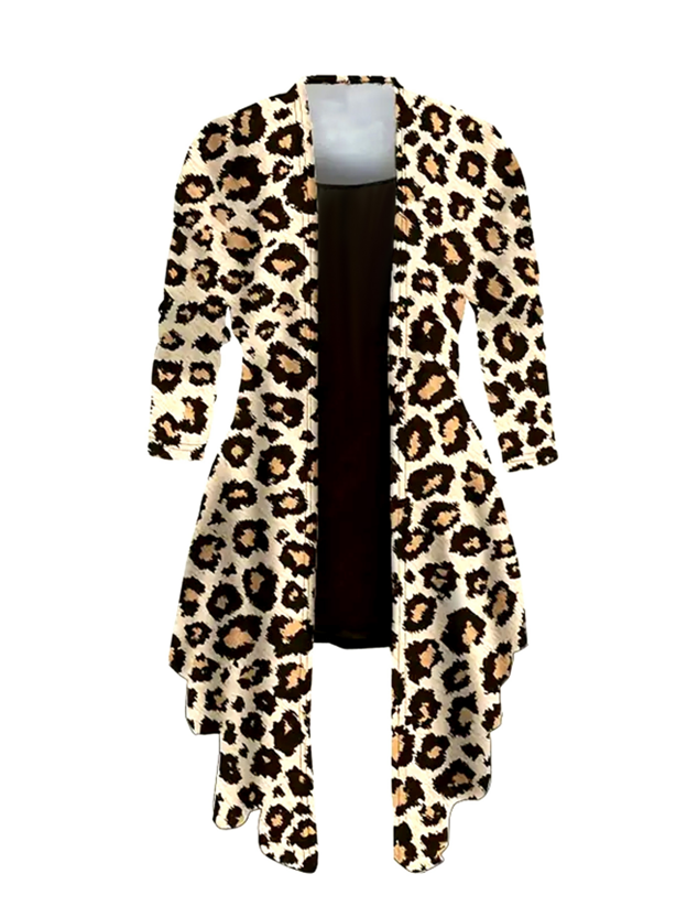Women's Leopard Print Polyester Set