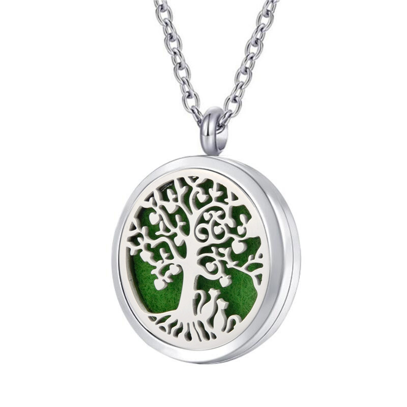 Title 5, Pendentif Arbre de Vie Creux en Acier Inoxydabl...