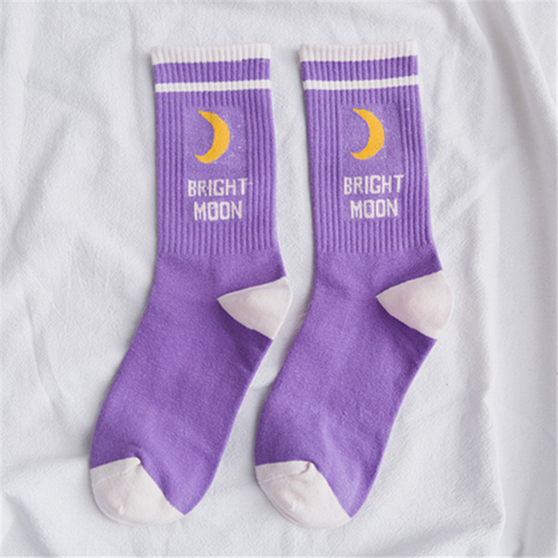 Title 2, Chaussettes femme tendance avec imprimé lune et...