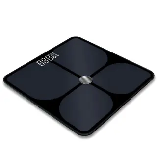 Smart 4-Electrode Body Composition Analyzer - Digital Bluetooth Bathroom Scale With App For 19 Body Metrics, Black