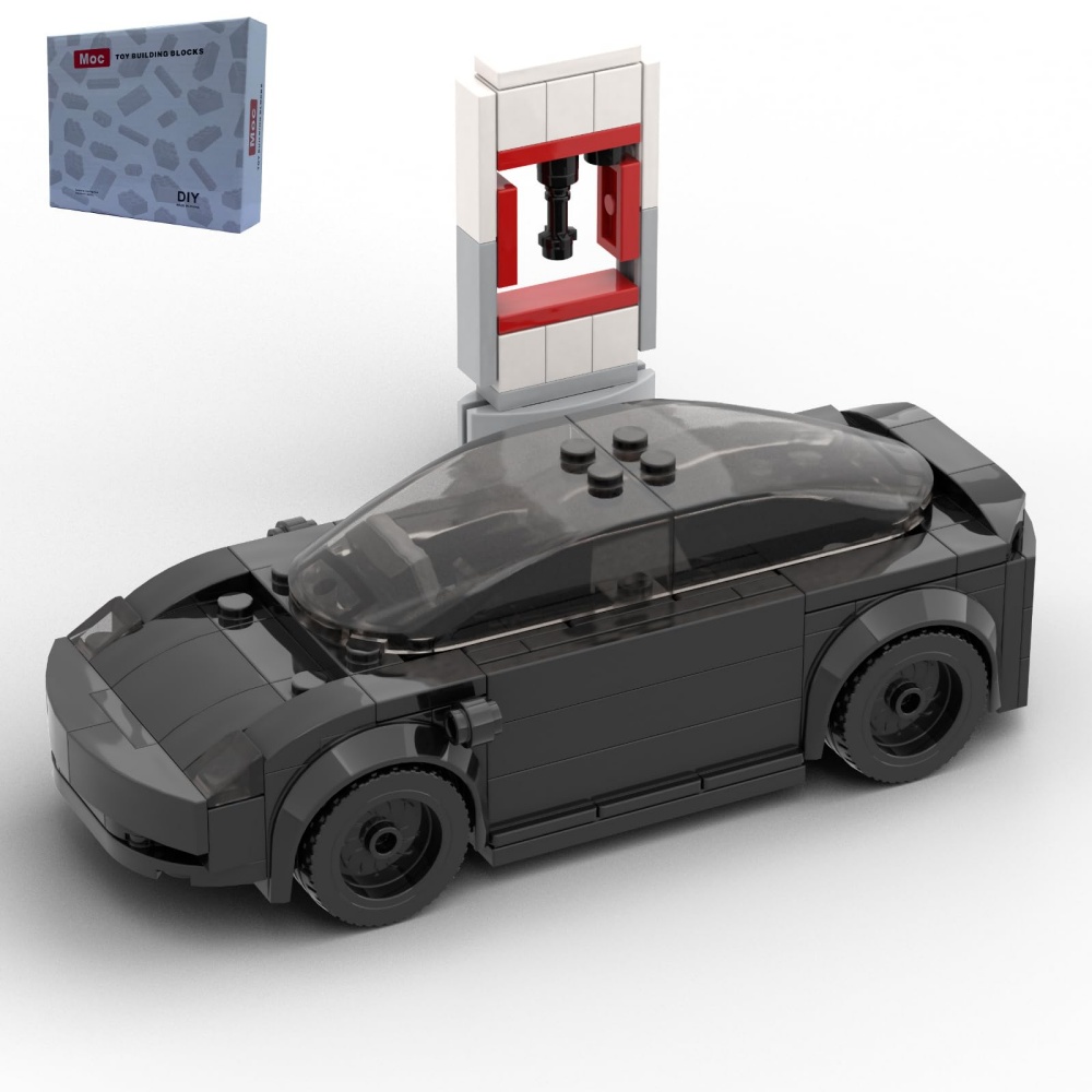 185PCS DIY Black City Car Toy Building Set,Building Bricks Building Blocks,DIY Vehicles For Kids And Adults