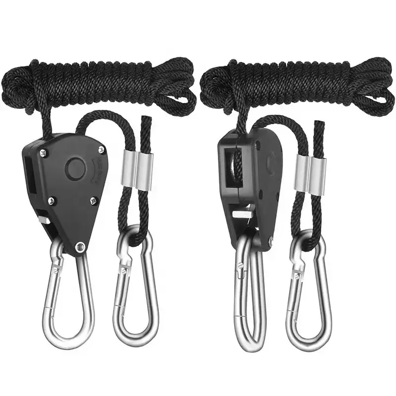 Cargo Binding Rope, 1-8 Inch 6-foot Long Heavy-duty Adjustable Rope Ratchet Cargo Binding Rope 150 Pound Load-bearing Capacity With Snap Ring Buckle Fixing Dev