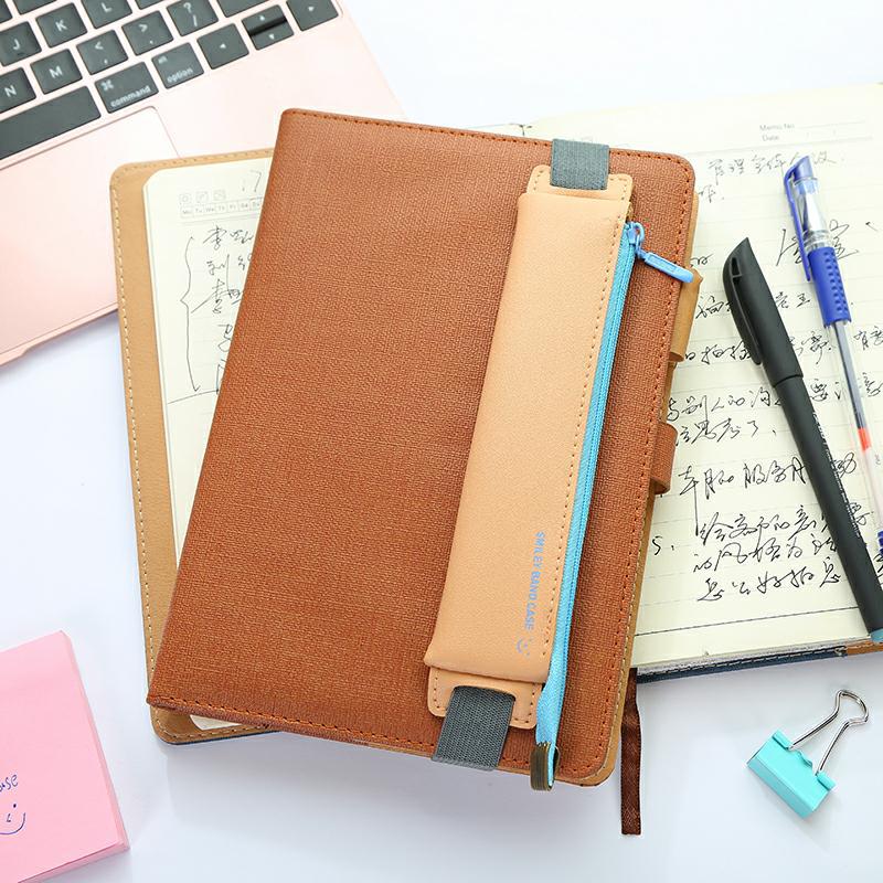 Title 2, Leather elastic buckle book and pencil case