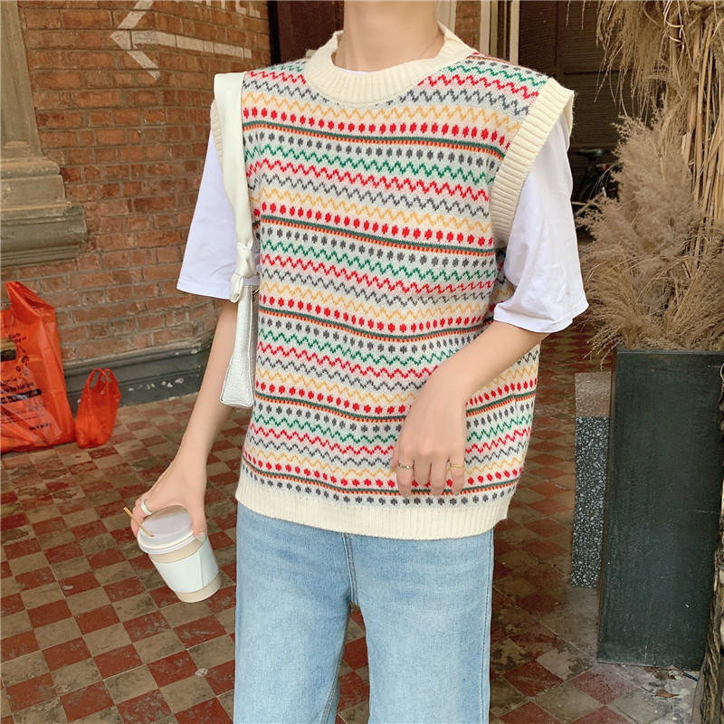 Title 6, New Round Neck Knitted Outer Vest