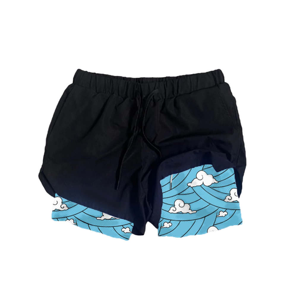 Title 2, 3D Digital Printing Double Layer Beach Shorts