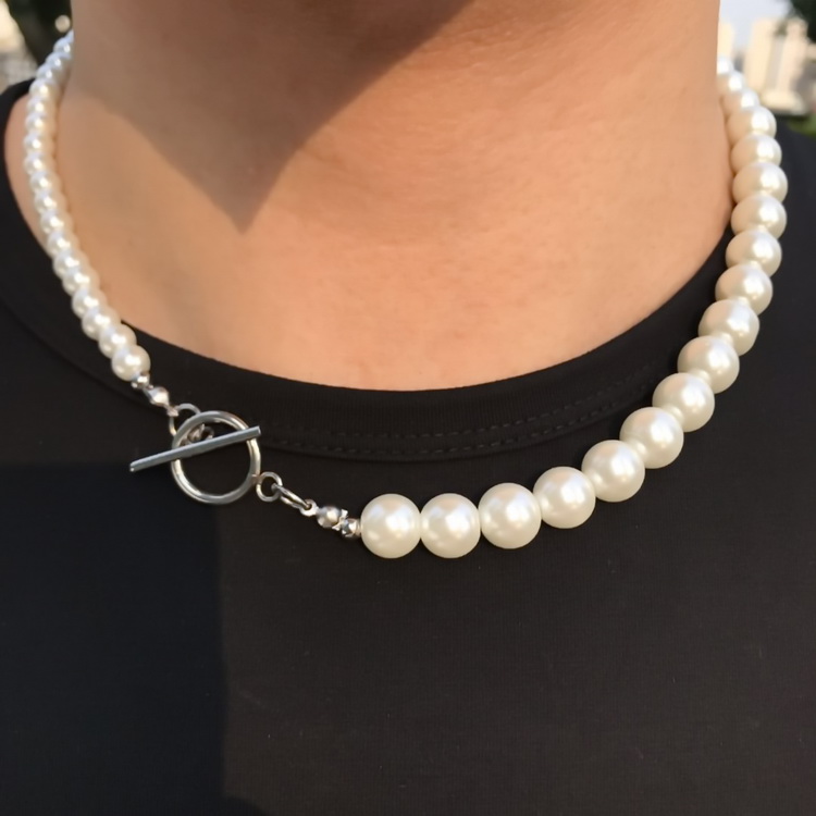 Title 8, Simple Plain Pearl Choker Trendi Clavicle Neckl...