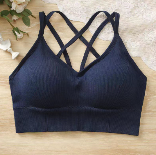 Women's Beautiful Back Tube Top Comfort Bra Without Steel Ring Royal Blue - Shop at LoveMi
