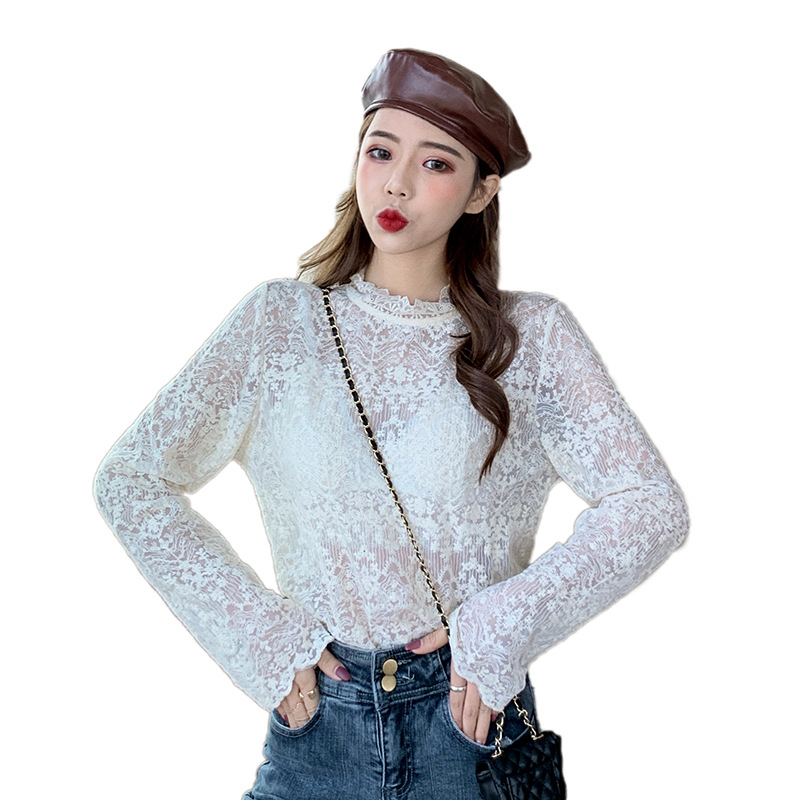 Women's Western Style Mesh Lace Bottoming Shirt