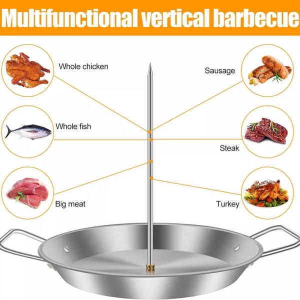 Al Pastor Skewer For Grill, Stainless Steel Vertical Brazilian5088 — image 9