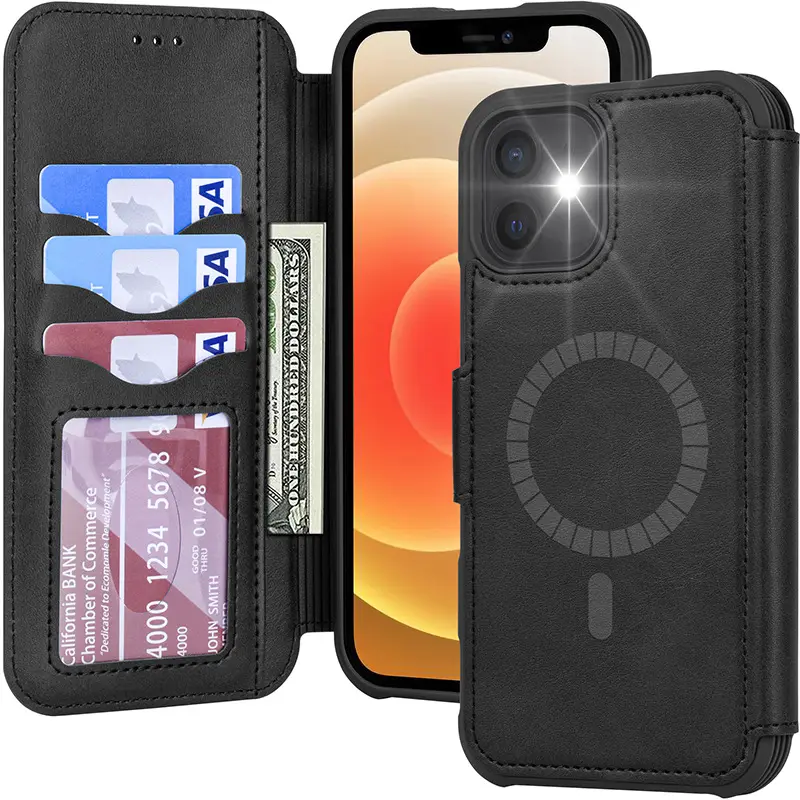 Magnetic Phone Case Flip Card Holster