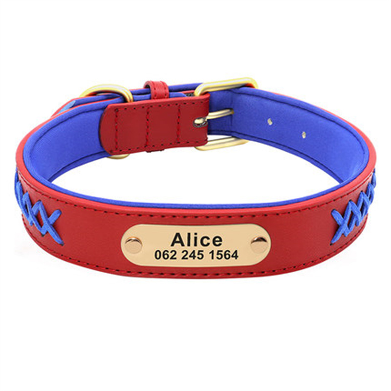 Collar Large And Medium Dog Lettering Anti lost Red - Shop at LoveMi