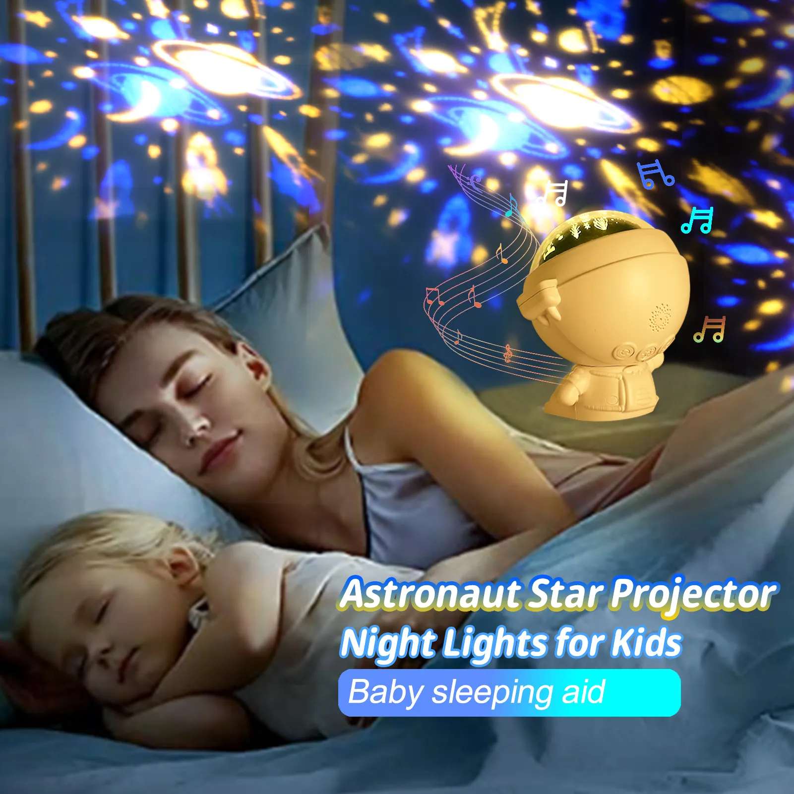 Galaxy Star Projector Starry Sky Night Light Astronaut Lamp Room Decr Gift Child Kids Baby Christmas Spaceman Projection – image 6