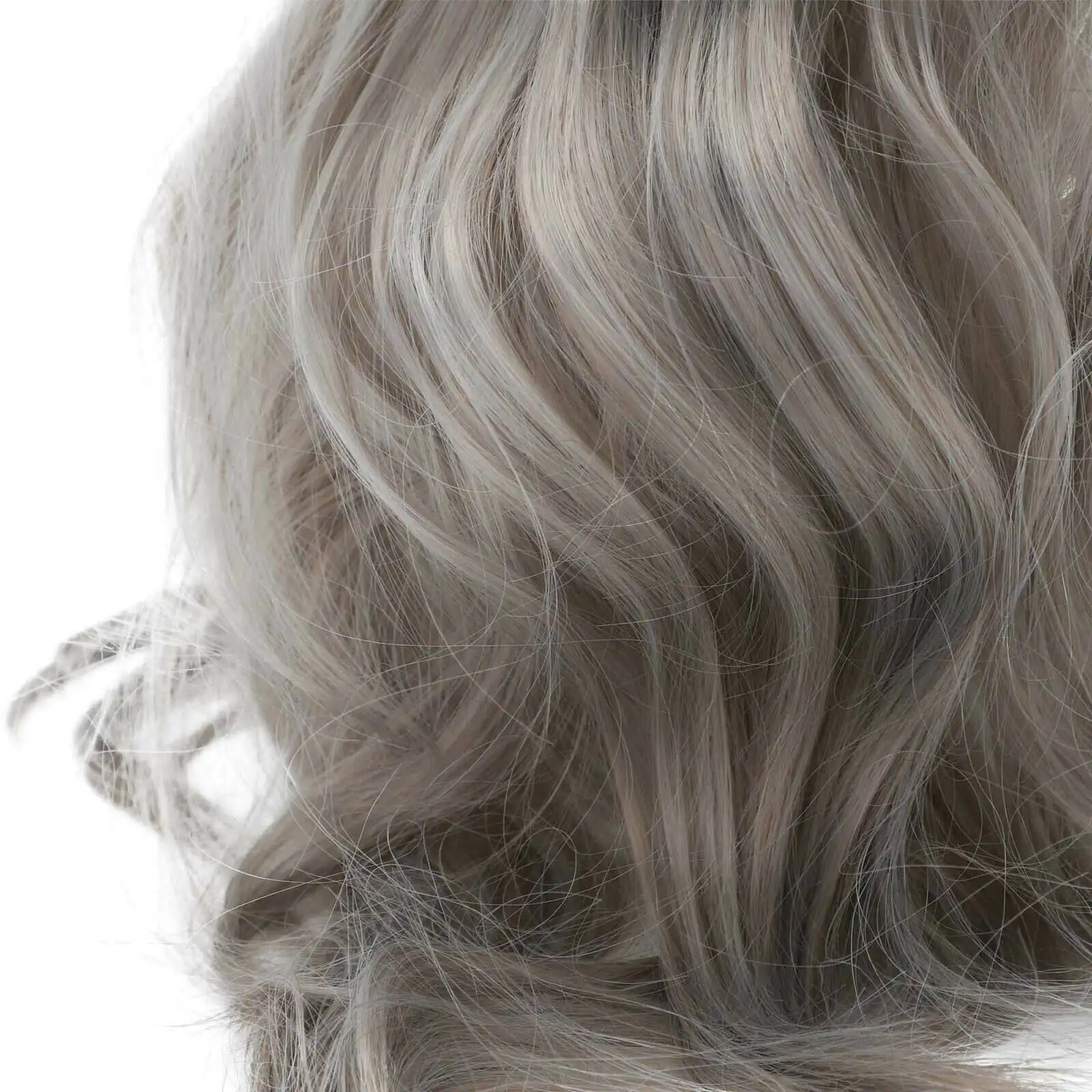 Brown Gold Blonde Long Wavy Wig Synthetic Curly Hair Cosplay Fashion
