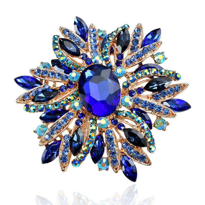 Alloy Flower Drip Brooch