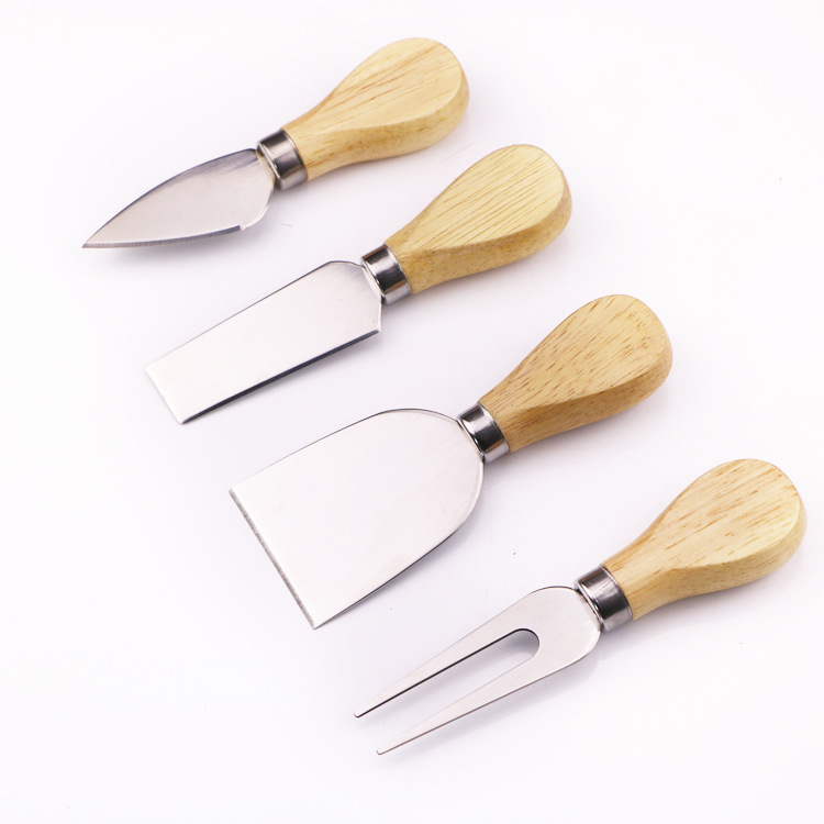 Title 1, Stainless steel cheese knife with oak handle