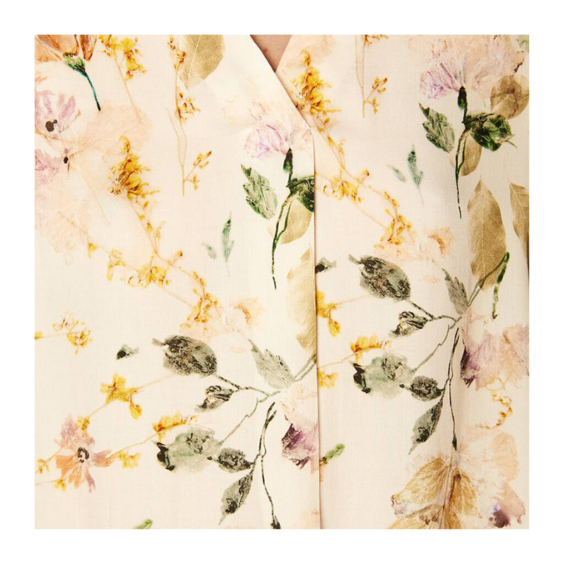 New Tribute Satin Cotton Three-quarter Sleeve Trousers Pajama Set