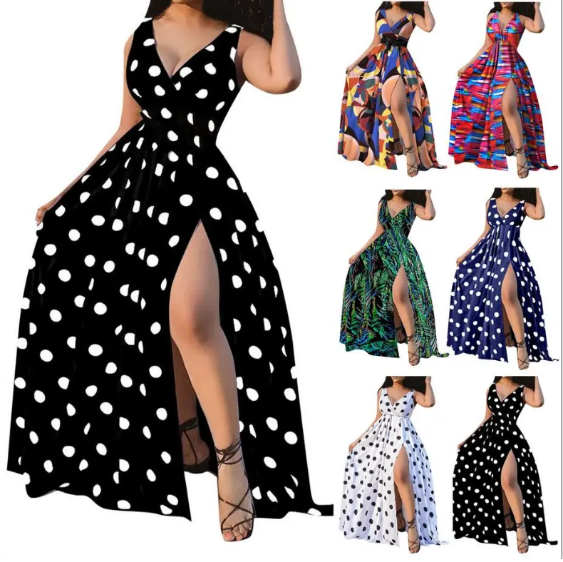 Sexy Dresses Women Party Ladies Belt Plus Size Forked